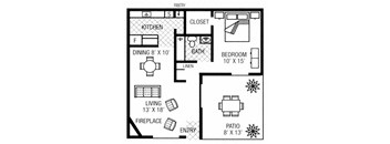 One Bedroom with Patio
