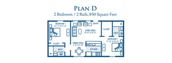 2 Bedroom / 2 Bath (Small)