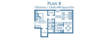 1 Bedroom / 1 Bath (Large)