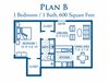 1 Bedroom / 1 Bath (Large)