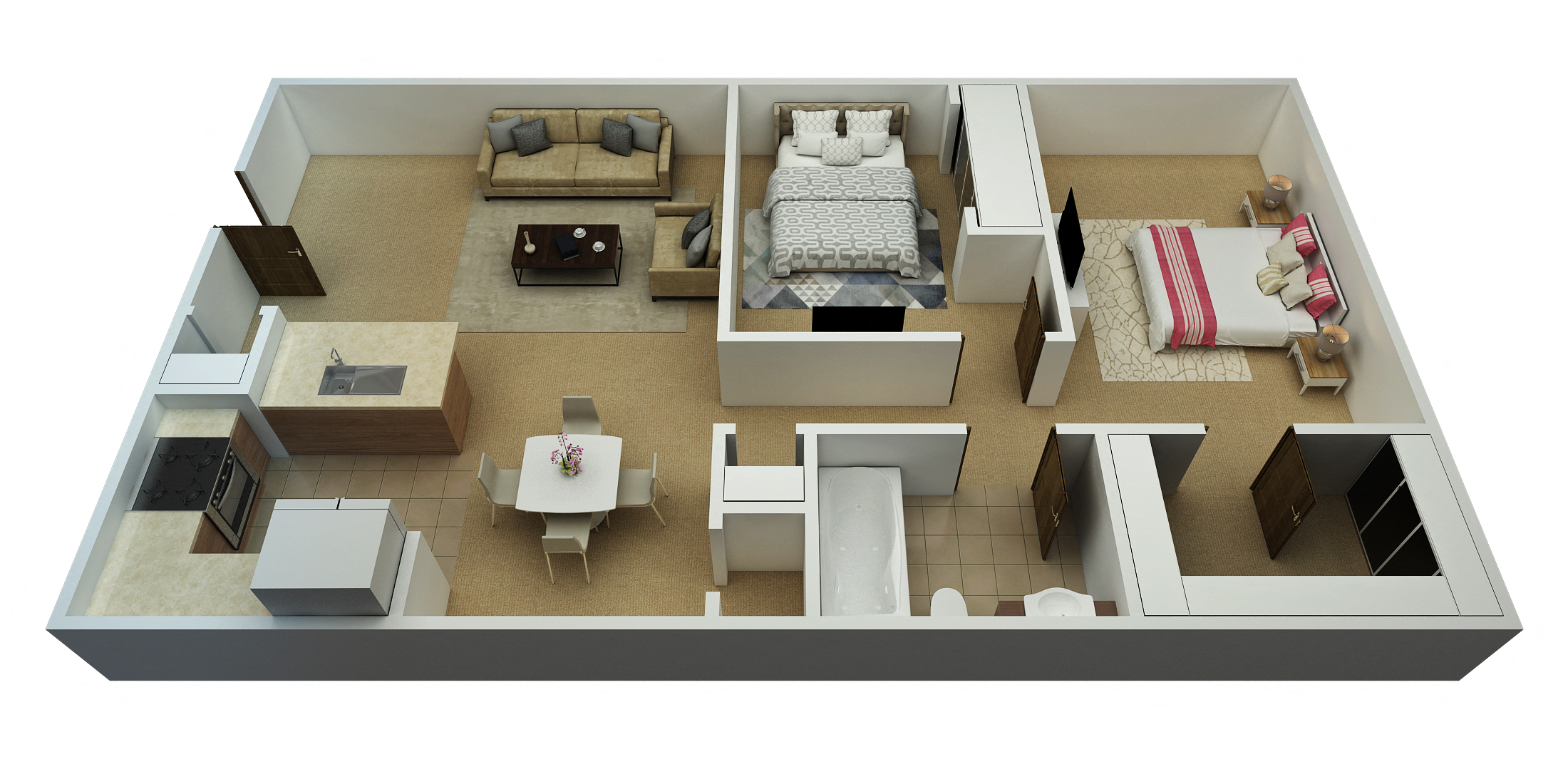 Aurora - 2 Bedroom, 924 Sq. Feet