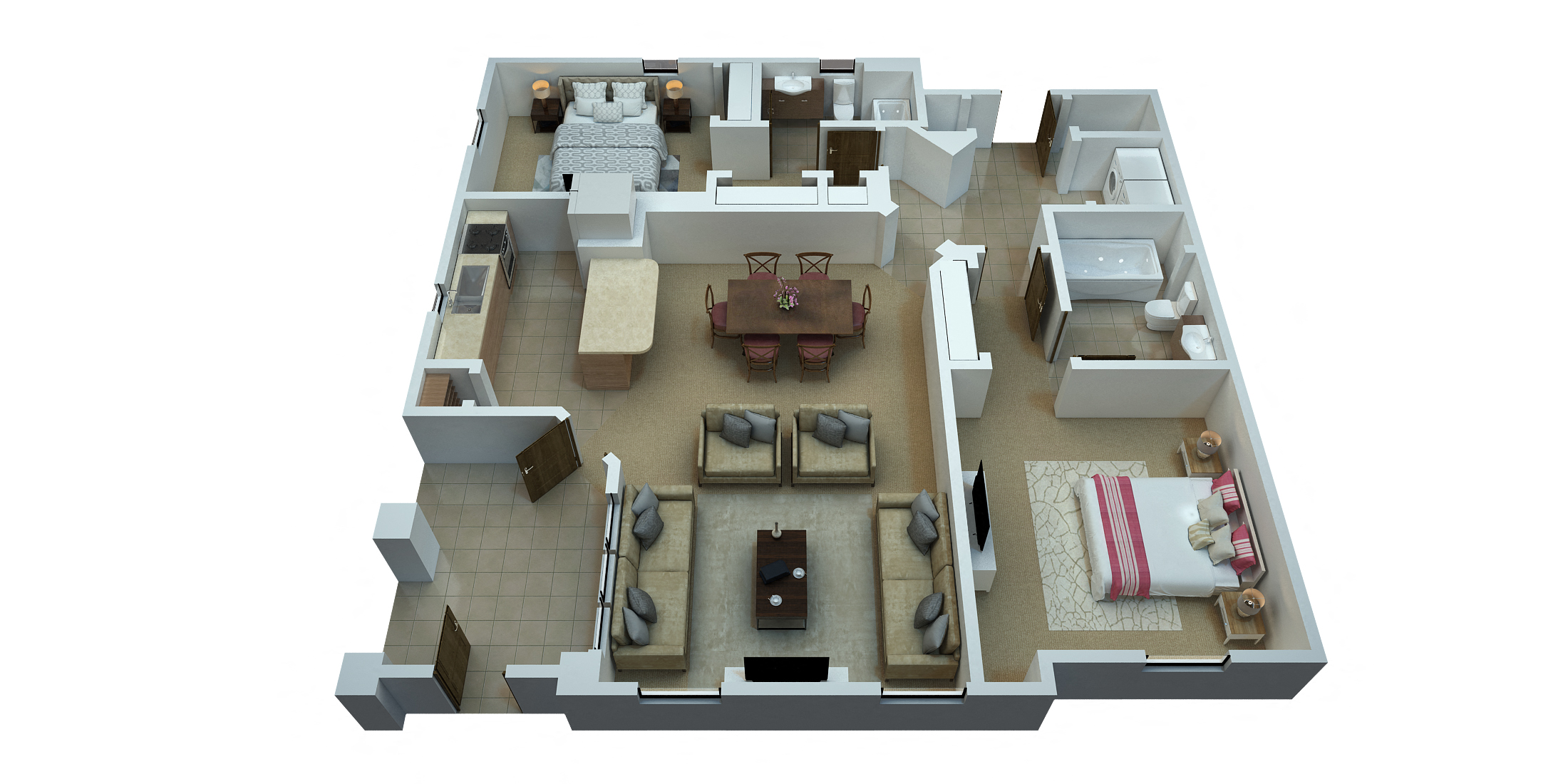 Ridgepointe - Magnolia Floorplan - 2 Bedroom/2 Bath - 1,232 Sq. Ft.