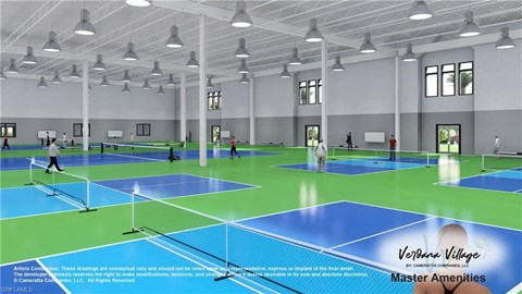 a rendering of the tennis courts