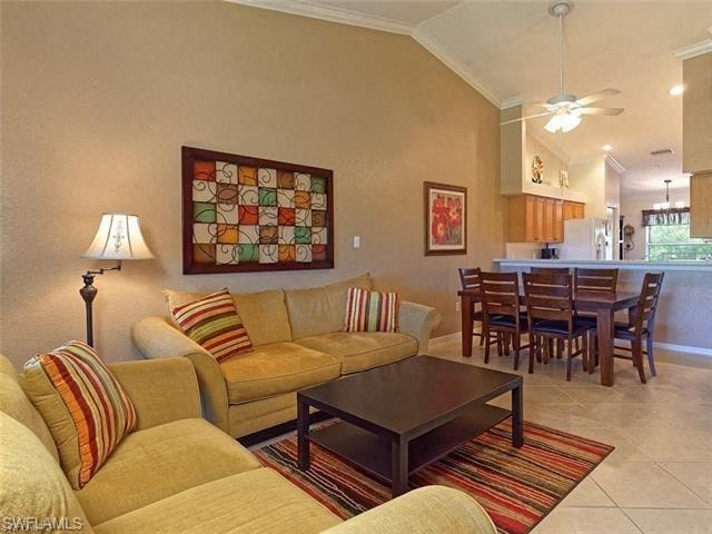 a living room with a couch and a table