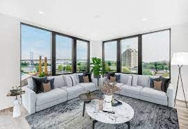 a living room with couches and a table