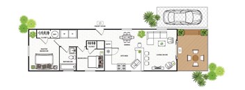 2 Bedrooms, 1 Bathroom