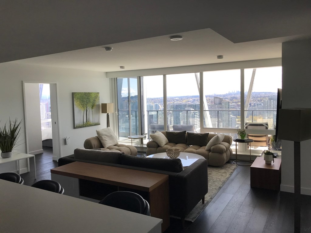 a view of the living room from the kitchen