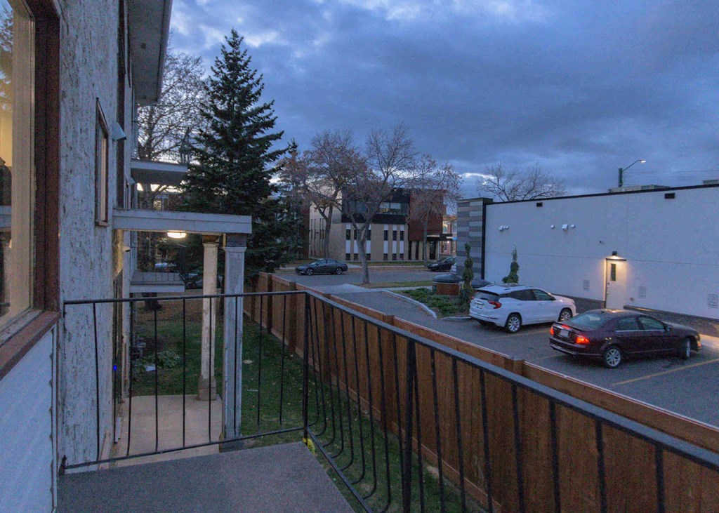 the view from the balcony of the apartment