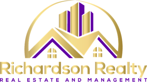 the logo for richardon reality real estate and management