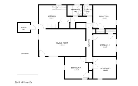 2911 Millmar Dr 4 Beds Apartment for Rent