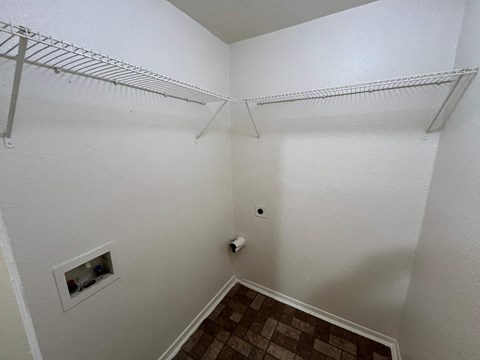 the walk in closet at the preserve at polk apartments sc