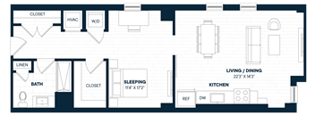 1 Bed 1 Bath-A18