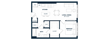1 Bed 1 Bath-A2