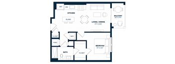 1 Bed 1 Bath-A6