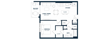 1 Bed 1 Bath-A7
