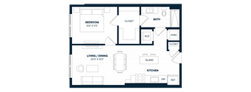 1 Bed 1 Bath-A9-C
