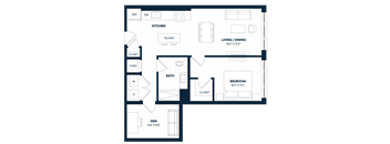 1 Bed 1 Bath Den-A2D