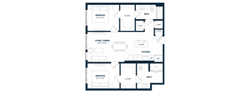 2 Bed 2 Bath-B2-C