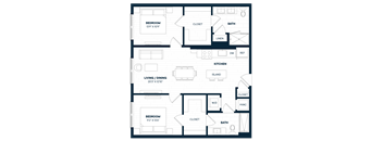 2 Bed 2 Bath-B3