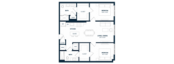 2 Bed 2 Bath-B4