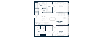 2 Bed 2 Bath-B5