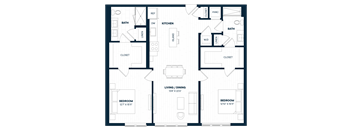 2 Bed 2 Bath-B8