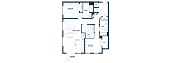 2 Bed 2 Bath Den-B3D-C