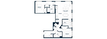 2 Bed 2 Bath Den-B4D