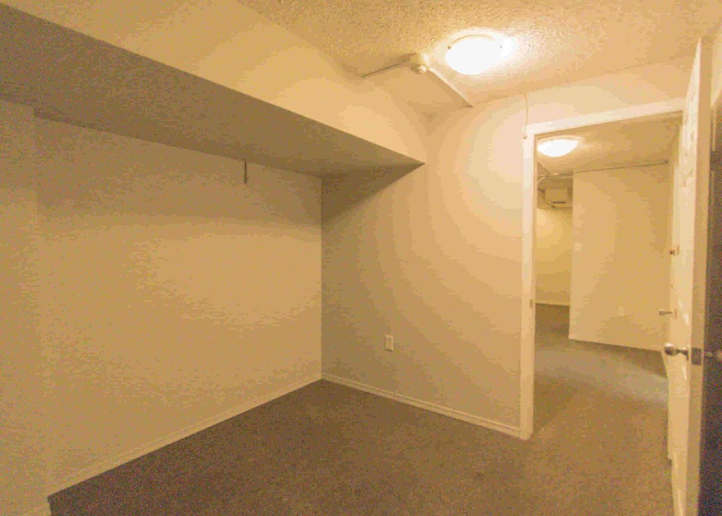 a room with a closet and a mirror in it