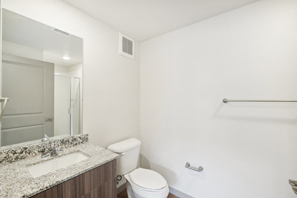 a bathroom with a toilet and a sink and a mirror