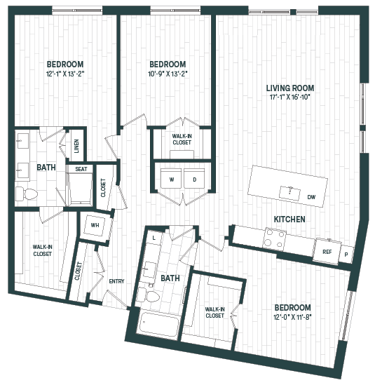3 Bed/2 Bath-D01