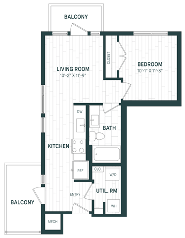 1 Bed/1 Bath-A08b