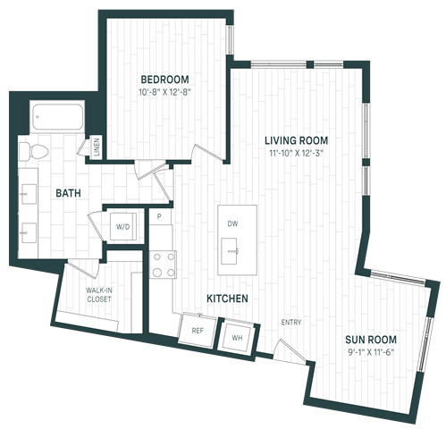 1 Bed/1 Bath-A09a
