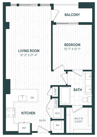 1 Bed/1 Bath-A11-P I