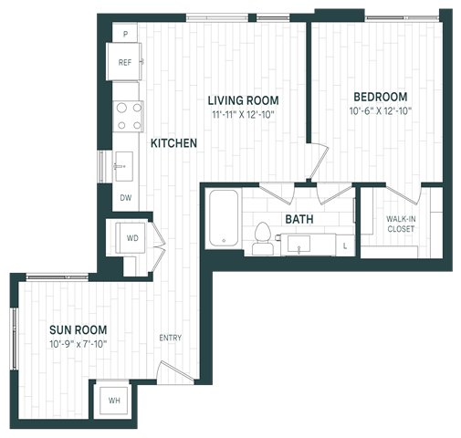 1 Bed/1 Bath-A06a