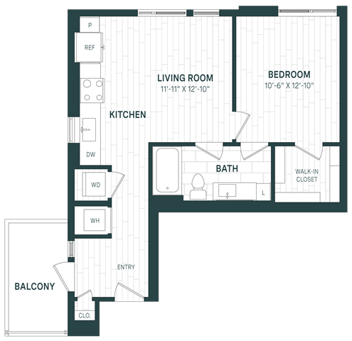 1 Bed/1 Bath-A06b
