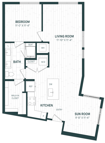 1 Bed/1 Bath-A13
