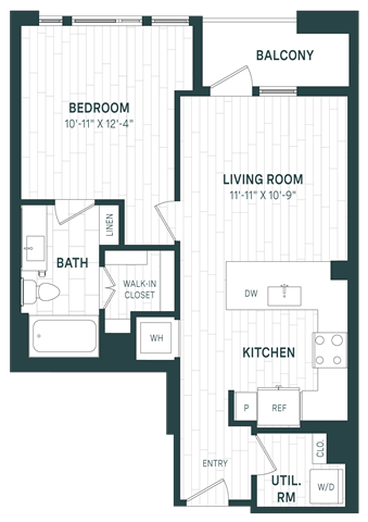 1 Bed/1 Bath-A15