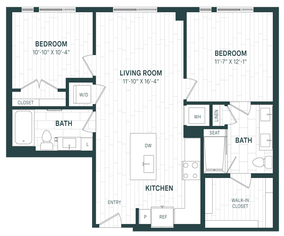 2 Bed/2 Bath-C01b-P