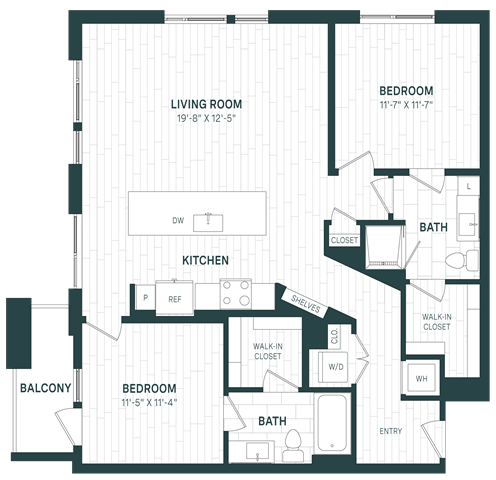 2 Bed/2 Bath-C03 I