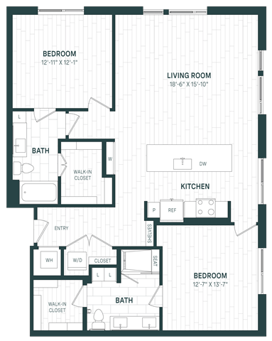 2 Bed/2 Bath-C05