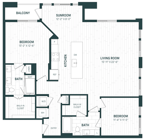 2 Bed/2 Bath-C07