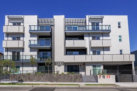 A modern building with the number 1310 on the front.