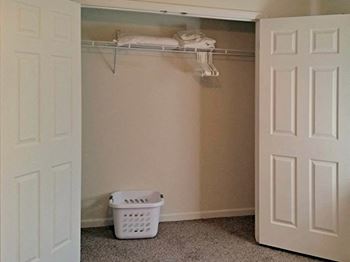 large closet in Mountain View Apartment home