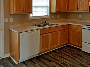 kitchen with dishwasher at Mountain View Apartments