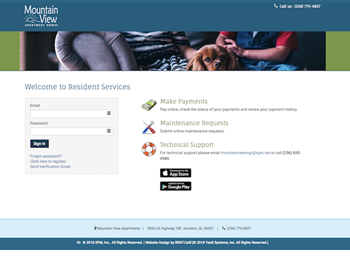 online resident portal interface