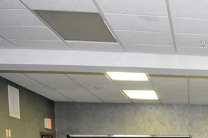 The Club fitness room Fitness Center with free weights