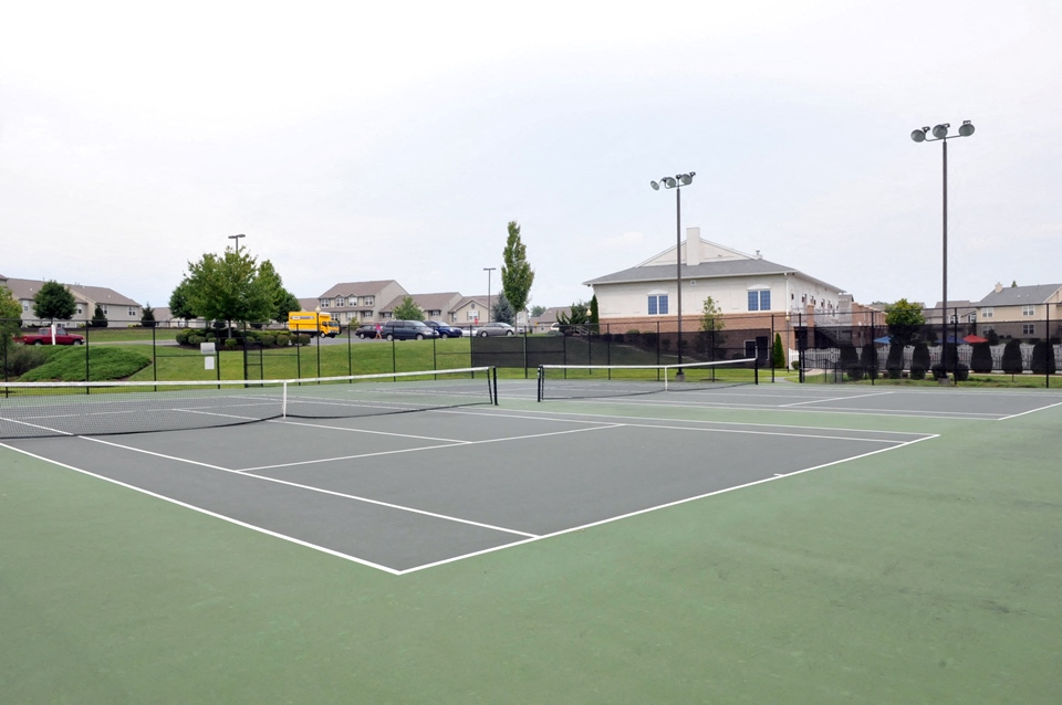 Lighted tennis courts