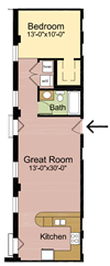 1 Bedroom – 1 Bathroom