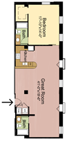 1 Bedroom – 2 Bathrooms